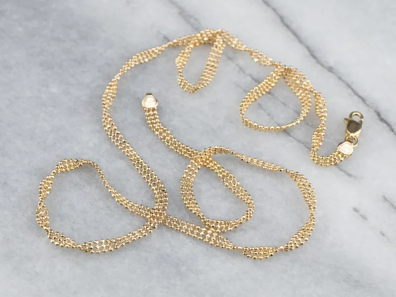 Single-strand necklaces-Gold Beaded Chain Necklace