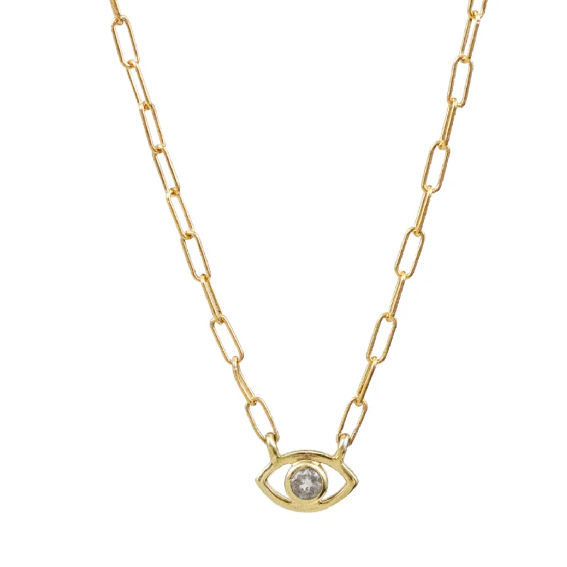 Retro coin necklaces-Kaya White Topaz Necklace