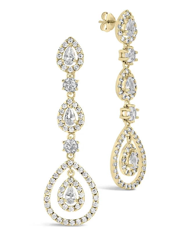 Faith cross earrings-Faith cross earrings-Meryl CZ Drop Earrings