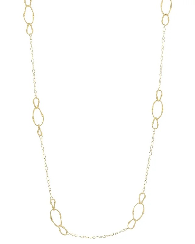 Pentagon pendant necklaces-Marco Bicego Marrakech Onde Gold Long Necklace