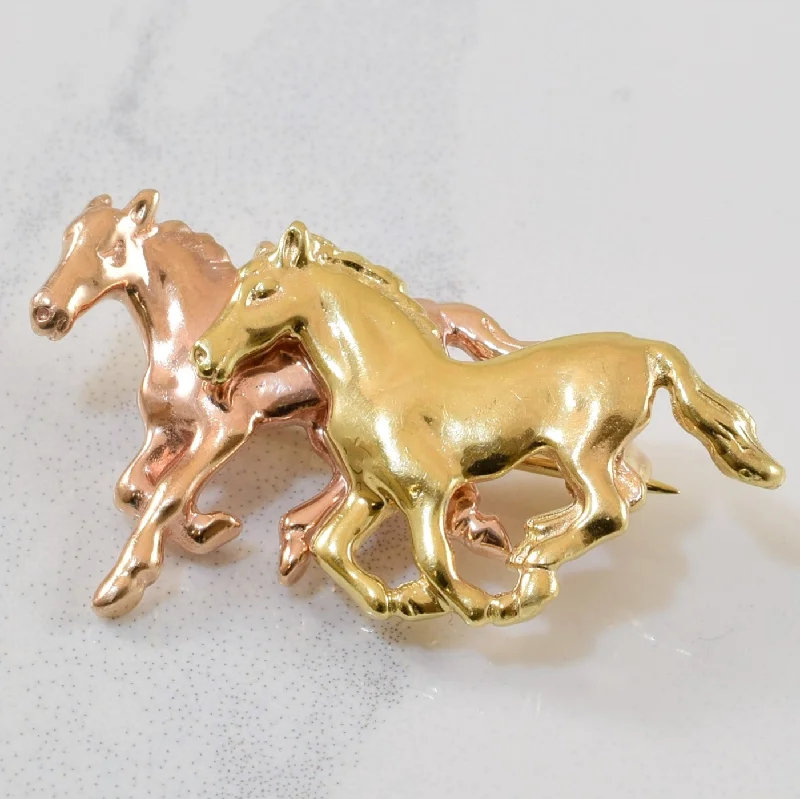 Tiny star brooches-Galloping Horses Brooch |