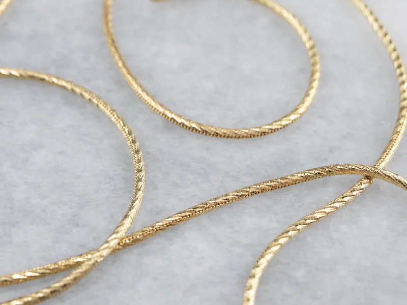 Fabric choker necklaces-14K Gold Sparkling Snake Chain Necklace