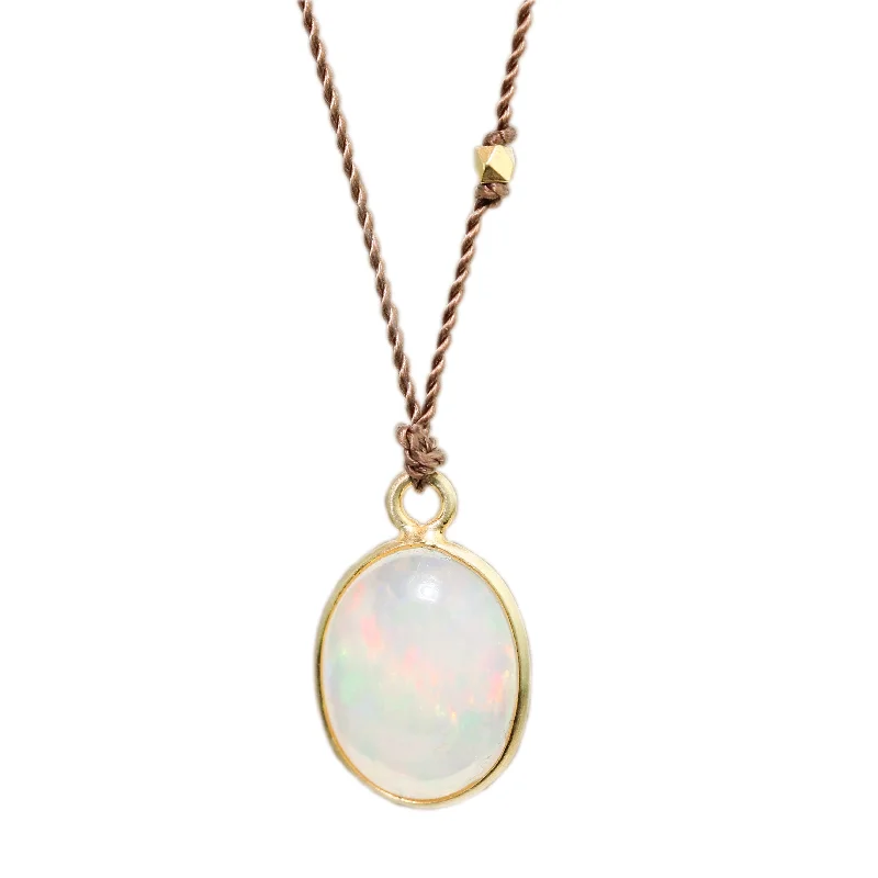 Leafy design necklaces-Opal Necklace