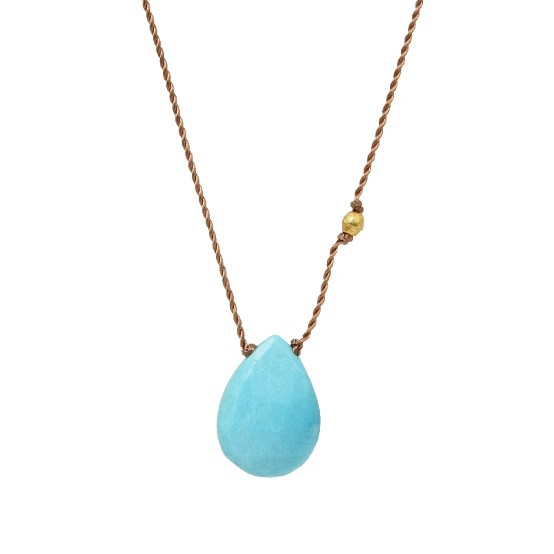 Citrine healing necklaces-Sleeping Beauty Turquoise Necklace No.1