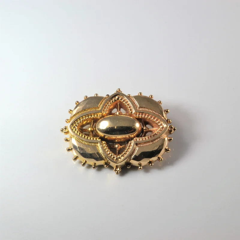 Retro deco brooches-Yellow Gold Edwardian Brooch |