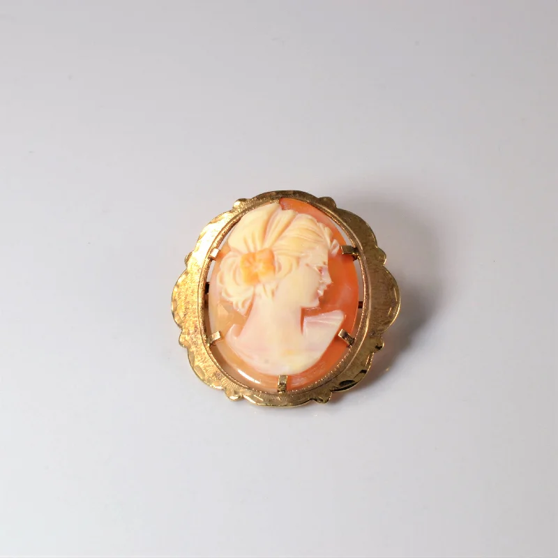 Citrine stone brooches-1890s Cameo Brooch