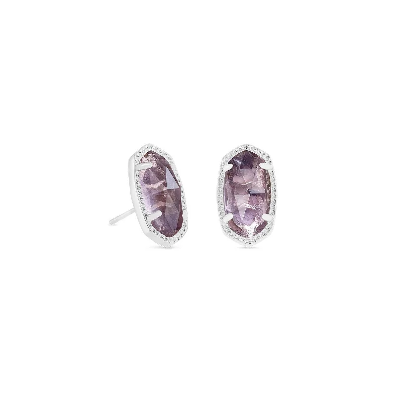 Reversible earrings-Reversible earrings-Ellie Silver Plated Earrings in Purple Amethyst by Kendra Scott