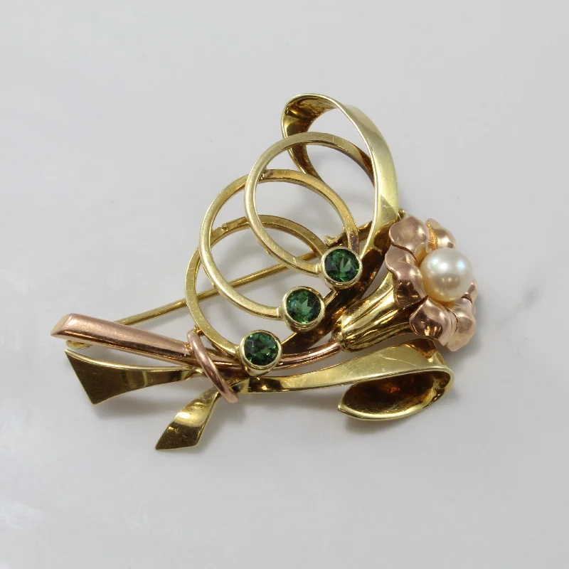 Natural form brooches-Early 1900s Bouquet Brooch | 1.40ct, 0.60ctw |