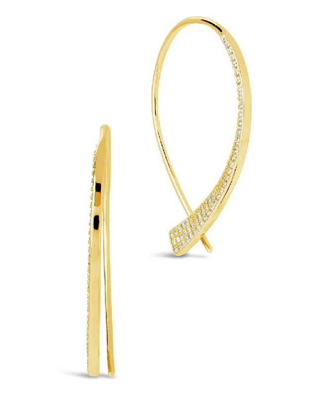 Giant hoop earrings-Giant hoop earrings-Carlotta CZ Threader Earrings