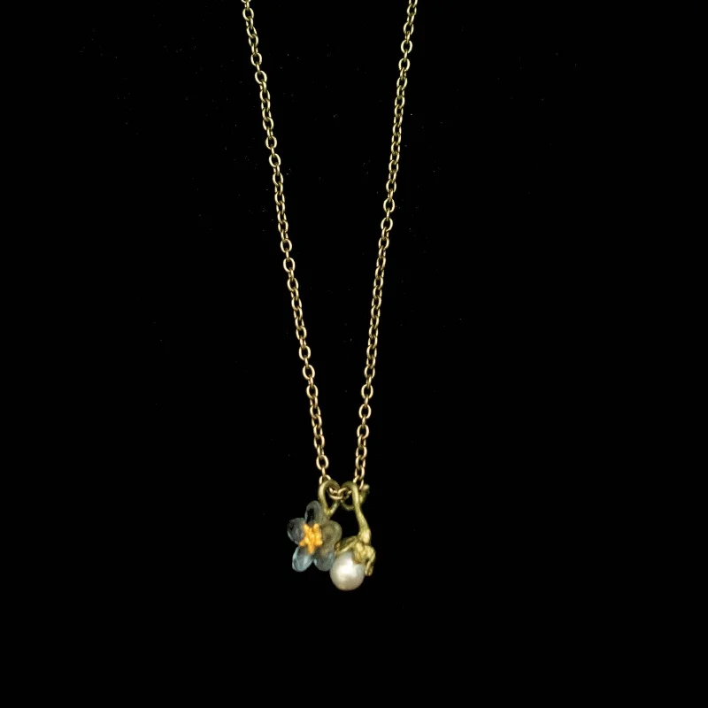 Citrine healing necklaces-Necklace - Forget Me Not Pendant