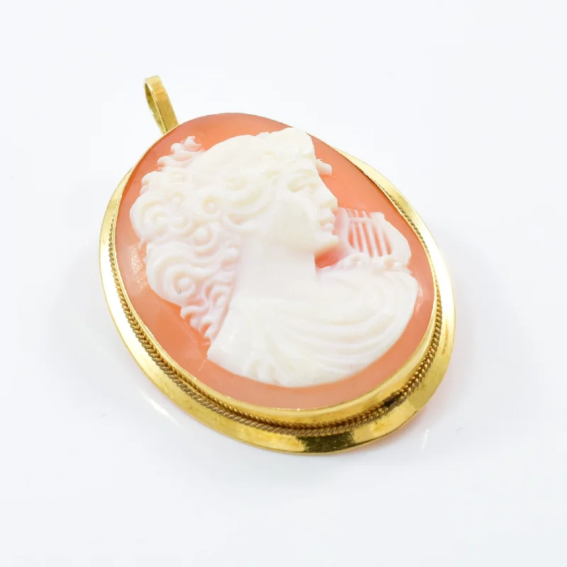 Bead trim brooches-Convertible Cameo Pendant & Brooch | 10.00ct |