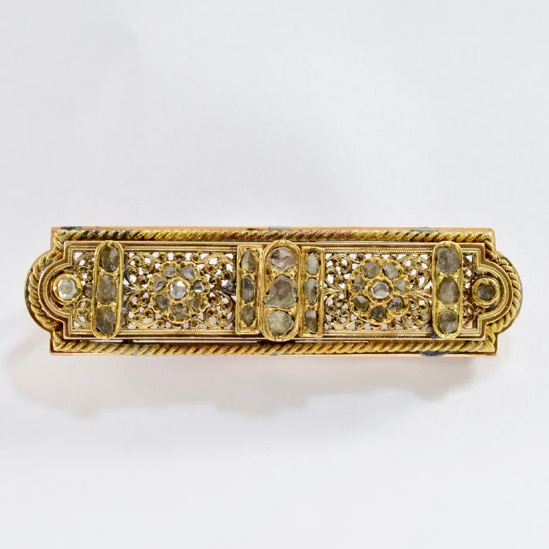 Plated gold brooches-Stunning Victorian Era Brooch | 0.35ctw |