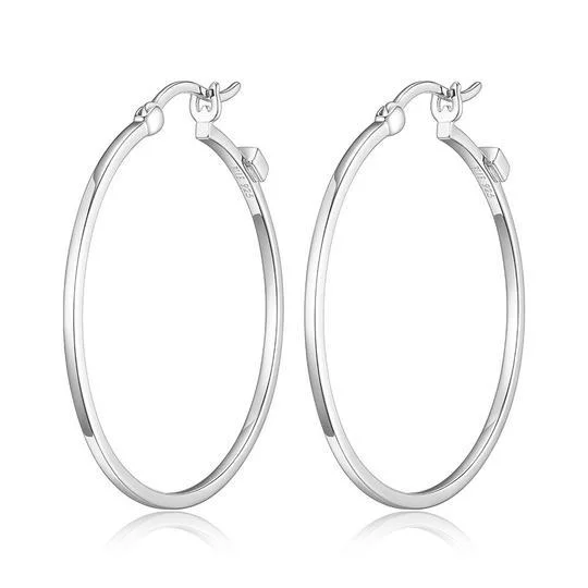 Tiny star earrings-Tiny star earrings-Sterling Silver Hoop Earrings by ELLE