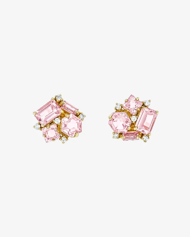 Endless loop earrings-Endless loop earrings-Amalfi Morganite Topaz Blossom Studs