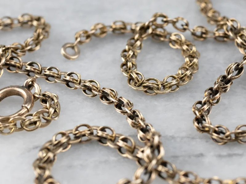 Heavy chain necklaces-Antique Gold Specialty Chain Necklace