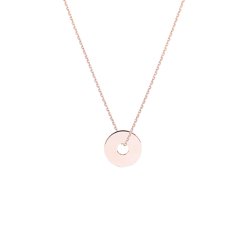 Subtle charm necklaces-Necklace EMPTY DISC 10mm