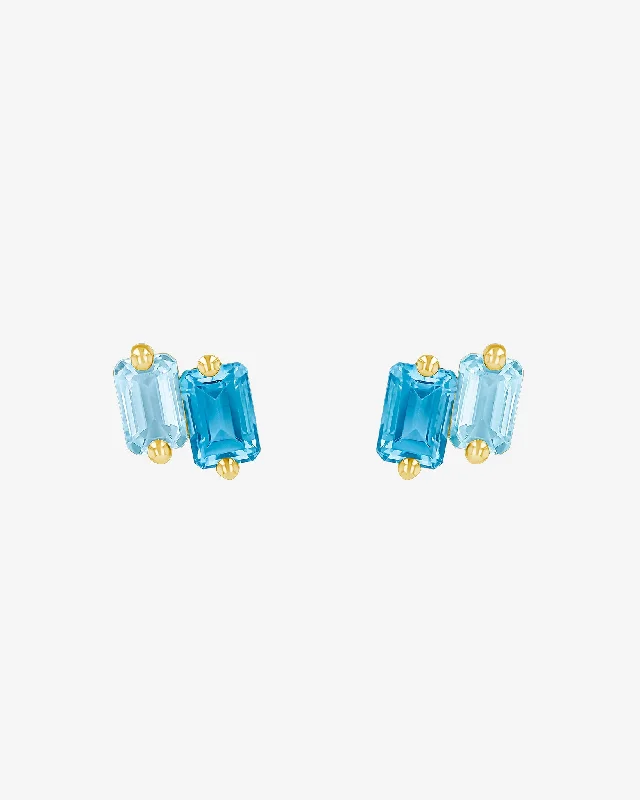 Small wing earrings-Small wing earrings-Ann Light Blue Ombre Studs