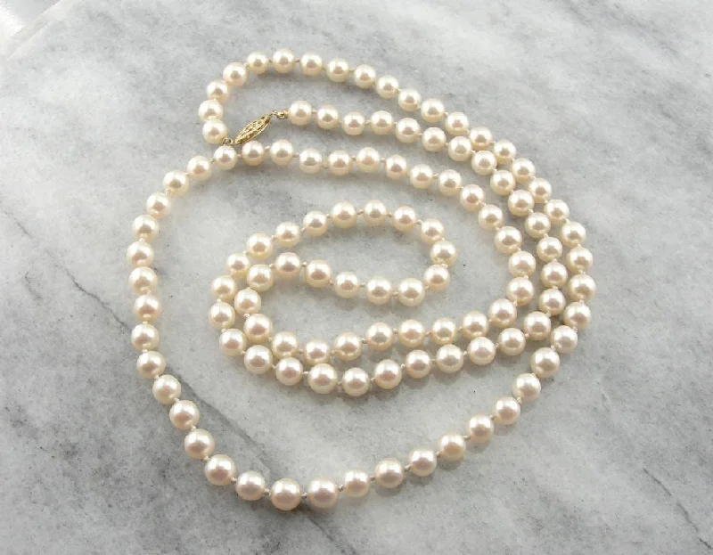 Bead cluster necklaces-Long Strands: Pink Pearl Necklace