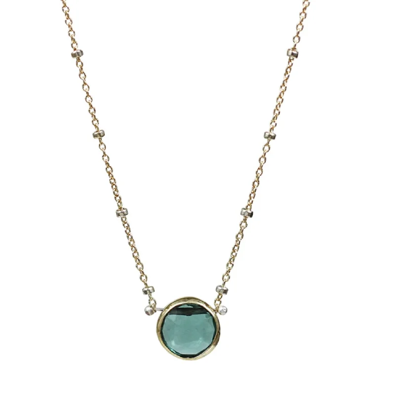 Aquamarine necklaces-Comet Green Quartz Necklace