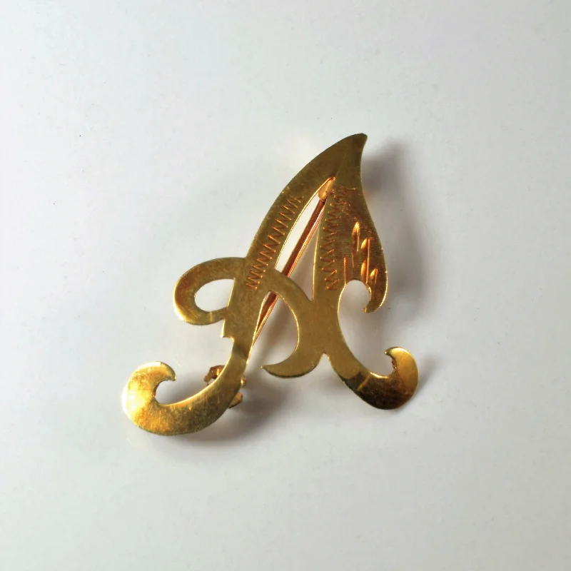 Large statement brooches-Initial 'A' Brooch |