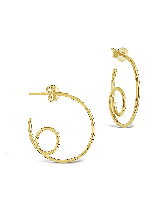 Protective eye earrings-Protective eye earrings-Sterling Silver Loop Hoops