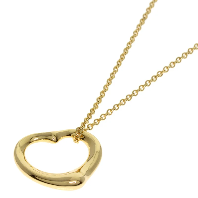 Regency style necklaces-Tiffany Open Heart yellow  (18K) Necklace (Pre-Owned)