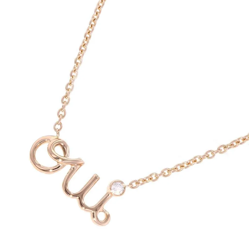 Astrology charm necklaces-Christian Dior pink  (18K) Necklace (Pre-Owned)