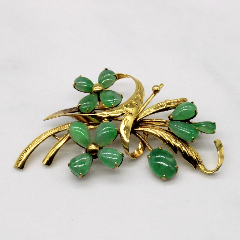 Bird design brooches-Jadeite Brooch | 2.50ctw |