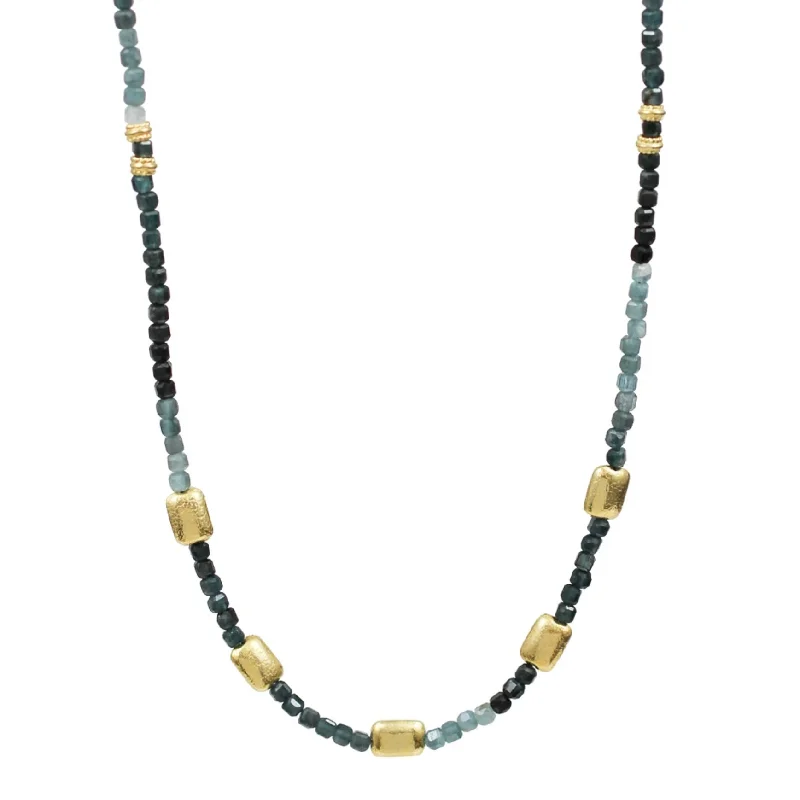 Lariat drop necklaces-Lhasa Grandidierite Necklace