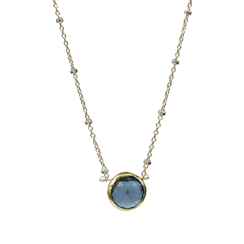 Flat chain necklaces-Comet Blue Quartz Necklace