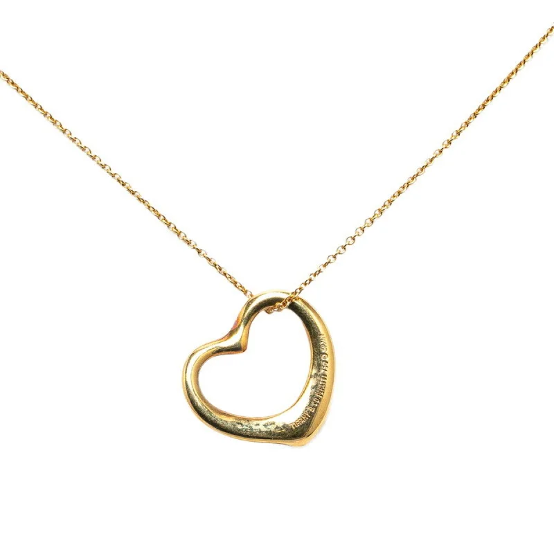 Avant-garde necklaces-Tiffany Open Heart    (18K) Necklace (Pre-Owned)