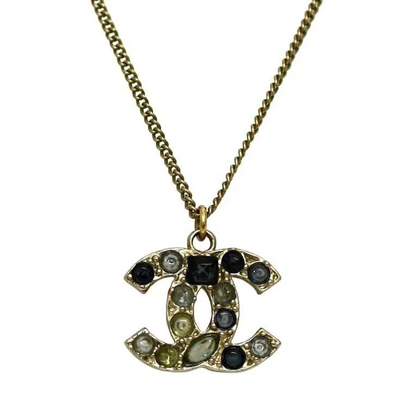 Celtic knot necklaces-Chanel blue Navy  Plating Necklace (Pre-Owned)