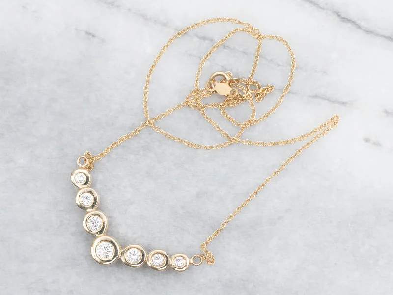 Roaring 20s necklaces-Graduated Diamond Necklace