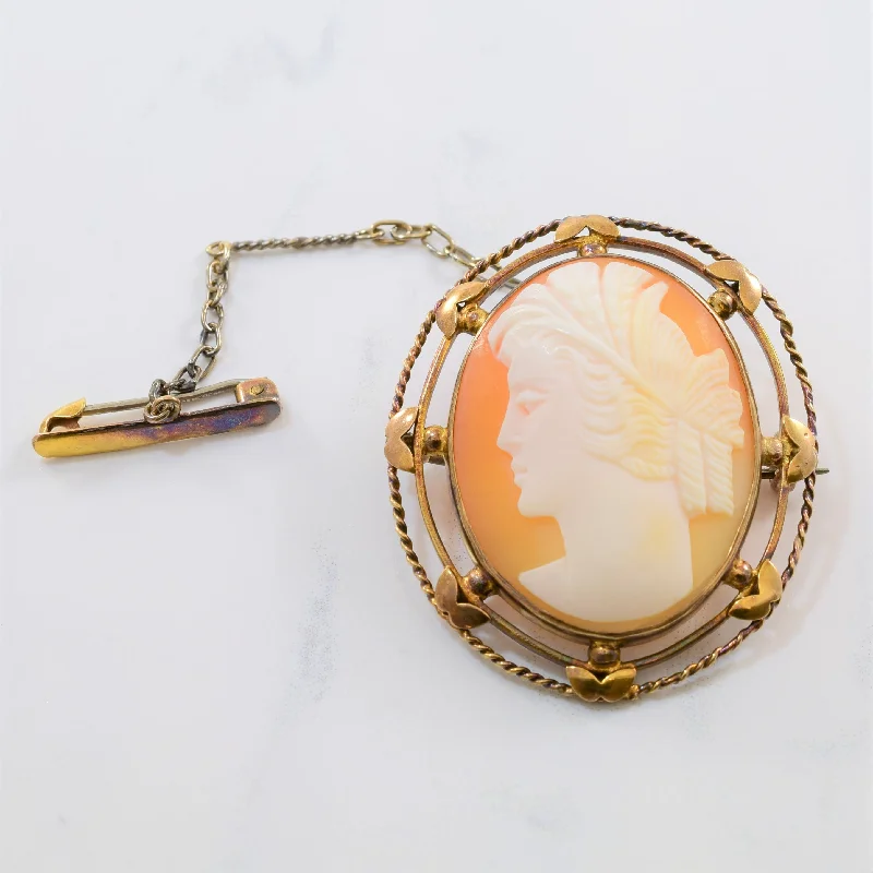 Frosted bead brooches-Art Nouveau Cameo Brooch | 23.00ct |