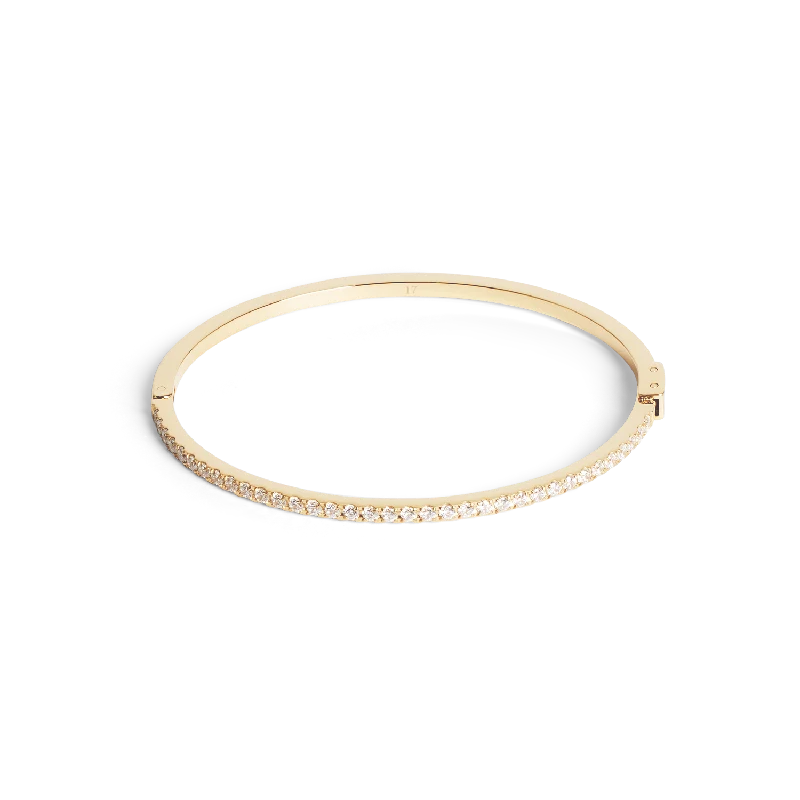 Linked chain bracelets-Eternal Love bangle gold-crystal