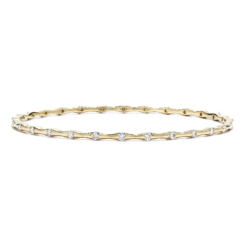 Waxing moon bangles-Hearts On Fire Progression Diamond Bangle