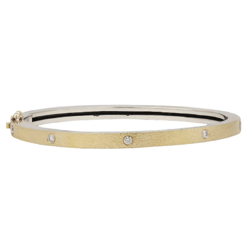 Fine stack bracelets-Olly Gold Bangle