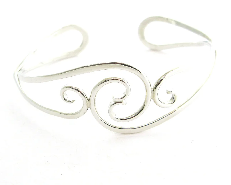 Celtic knot bangles-Scroll work Cuff