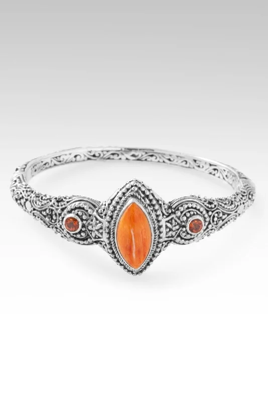 Fine stack bracelets-Amazing Creation Bangle™ in Orange Spiny Oyster