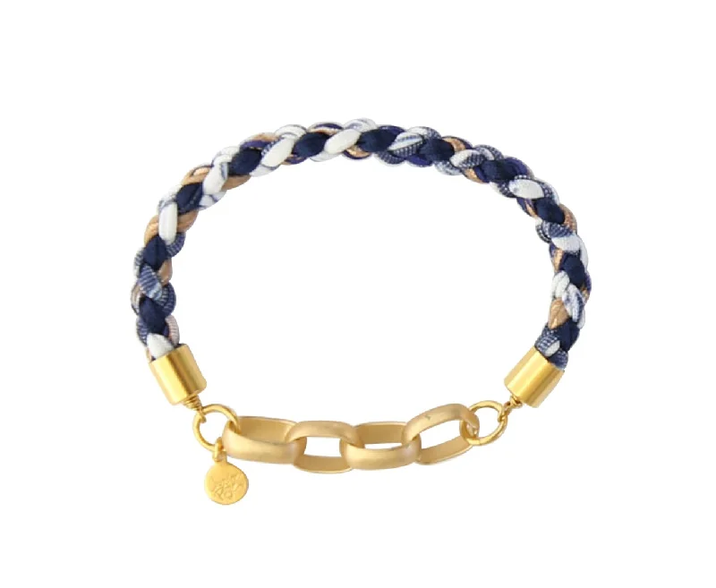 Beaded cluster bracelets-Joylet in Navy