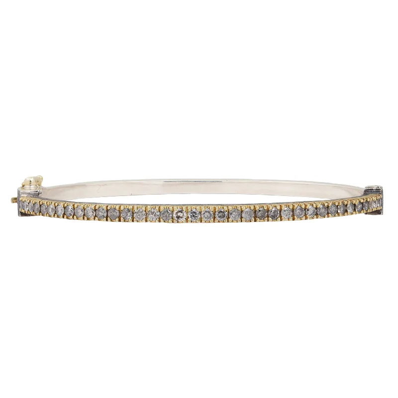 Daisy motif bangles-Chloe Gray Diamond Bangle