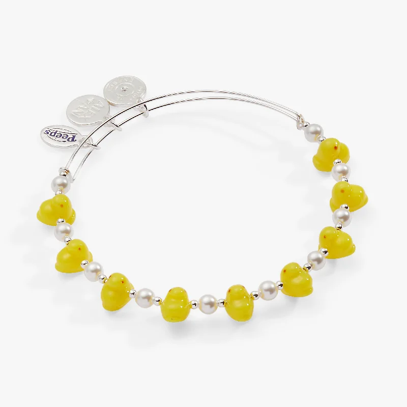 Stone-wrapped bangles-PEEPS® Chick Beaded Bangle