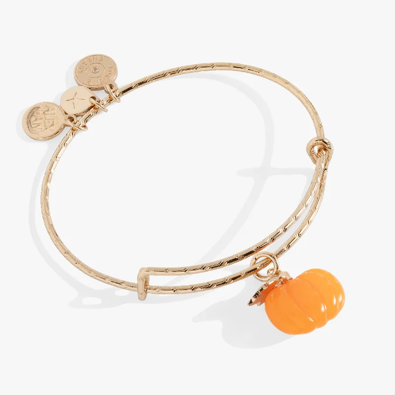 Retro cameo bracelets-Pumpkin Textured Bangle