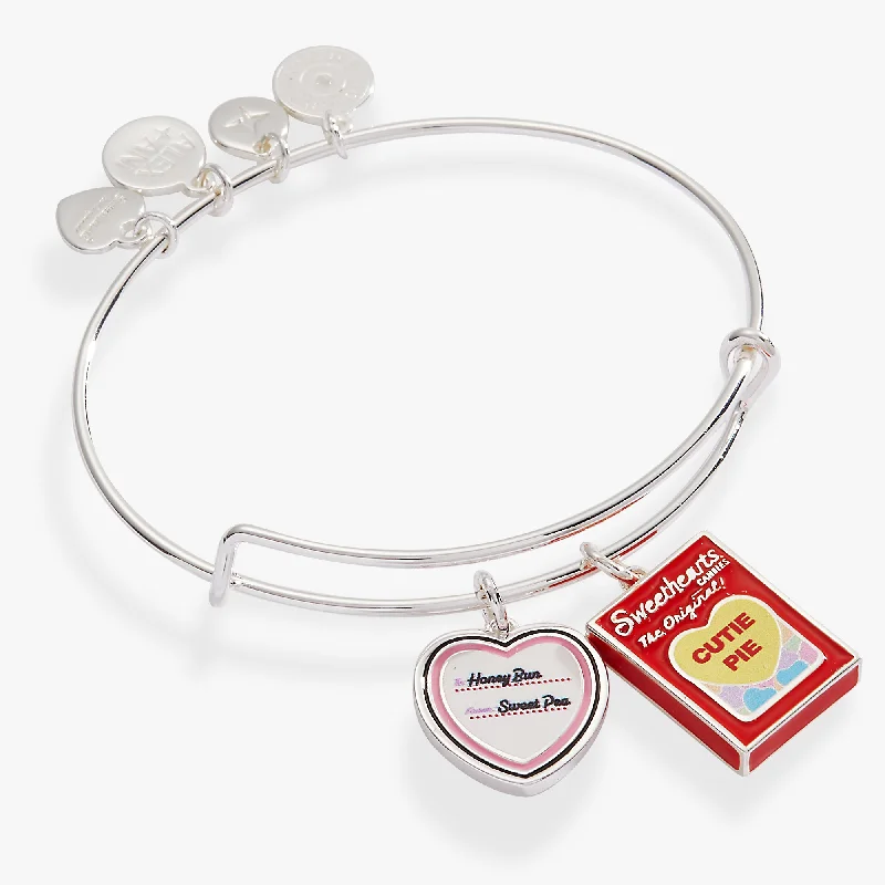 Crafted artisan bangles-Sweethearts® Box and Tag Duo Charm Bangle