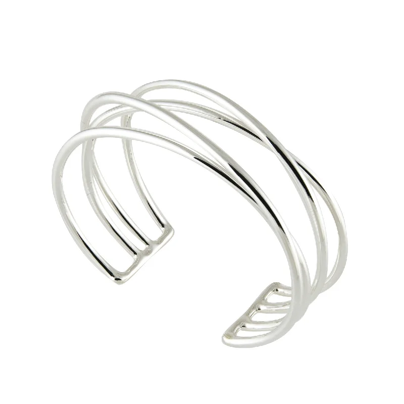 Dot design bangles-Four Wire Crossover Cuff