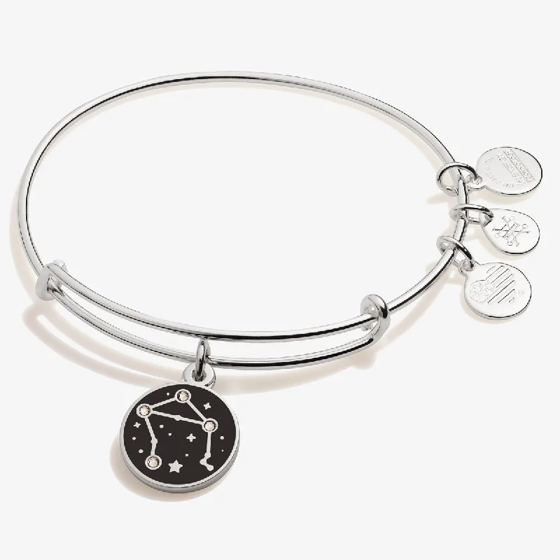 Cord wrap bracelets-Libra Zodiac Charm Bangle