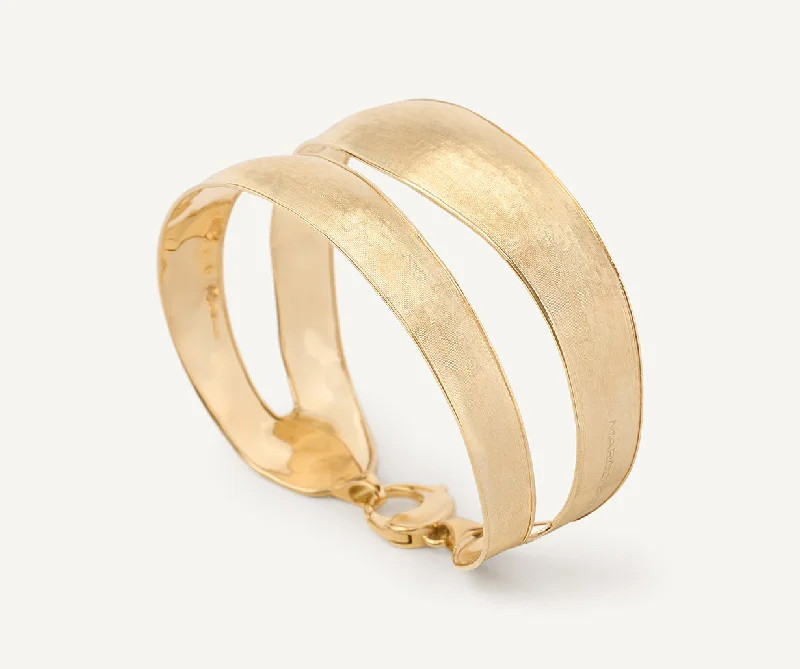 Protective eye bangles-18K Yellow Gold Split Bangle