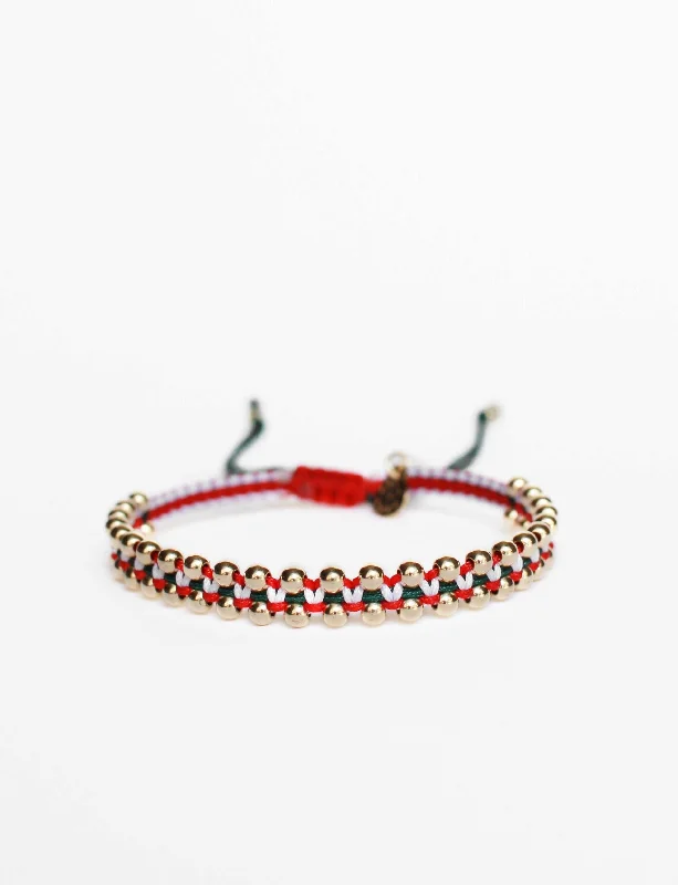 Woven cord bracelets-18k Gold Ally Mexicana