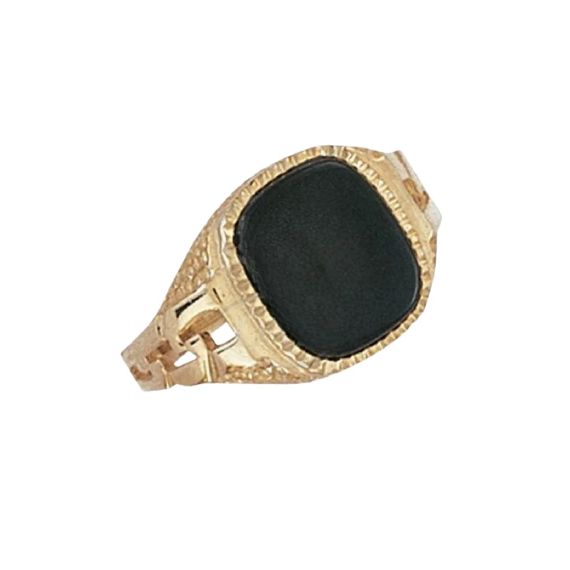 Oversized cocktail rings-New 9ct Gold Onyx Signet Ring Sizes P-Z