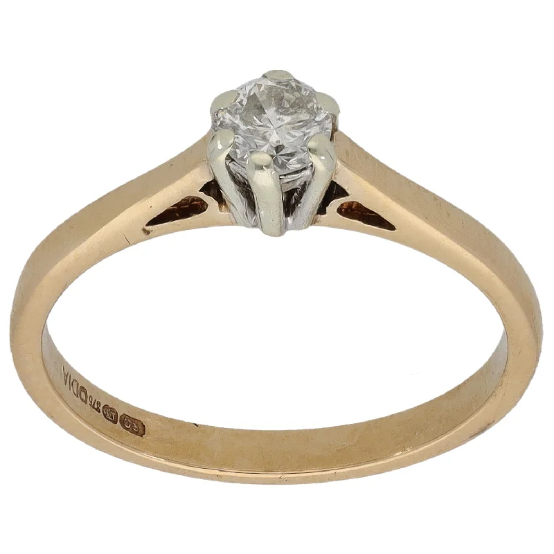 Tiny star rings-9ct Gold 0.25ct Diamond Solitaire Ring Size L